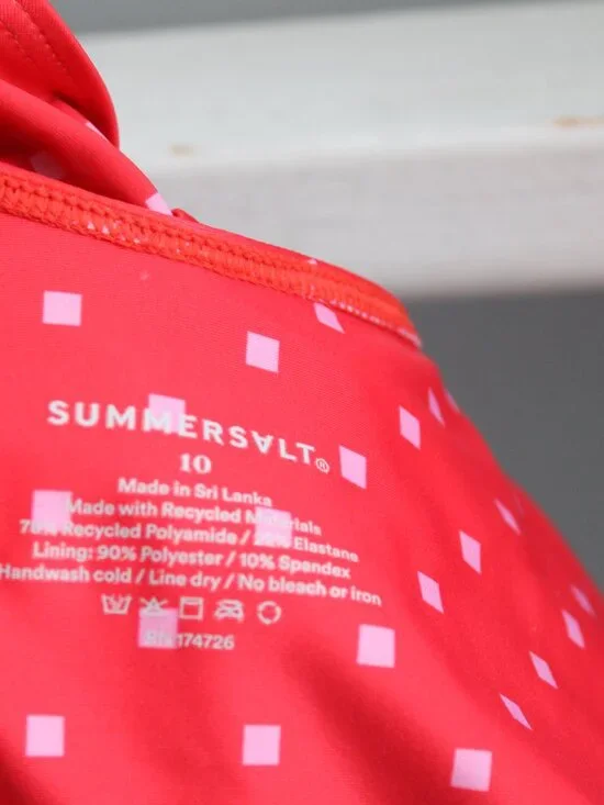 Summersalt The Tie Backflip Square Dot Hibiscus & Flamingo One Piece Swimsuit 10 - Picture 4 of 8